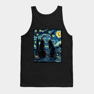 Cat Starry Night Constellation Tank Top